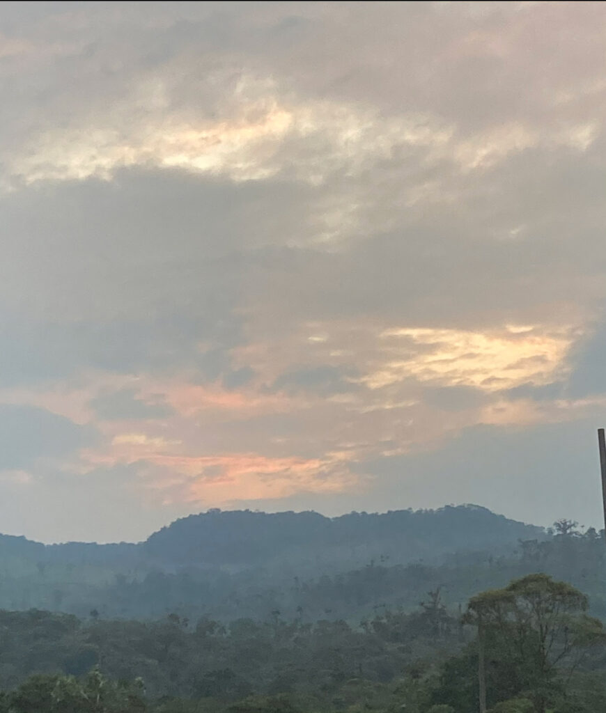 Photo of a sunset taken in Ecuador 